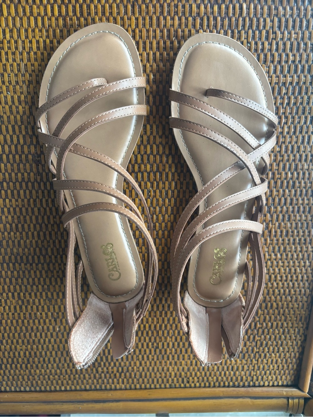 Carlos by Carlos Santana Metallic Bronze Strappy Sandals